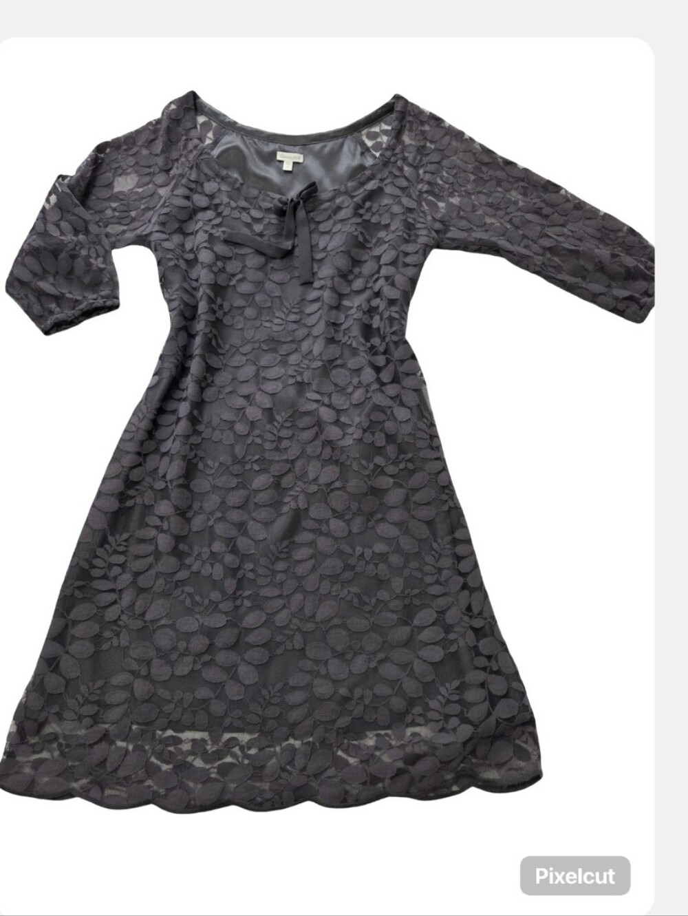 Garnet Hill Grey Lace Dress.